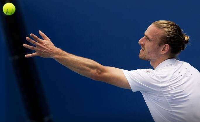 TENNIS - ATP Tennis Herren Australian Open 2015 MELBOURNE,AUSTRALIA,20.JAN.15 - TENNIS - ATP World Tour, Grand Slam, Australian Open. Image shows Peter Gojowczyk (GER).
