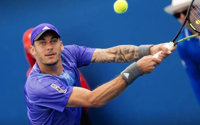 TENNIS - ATP Tennis Herren Australian Open 2015 MELBOURNE,AUSTRALIA,20.JAN.15 - TENNIS - ATP World Tour, Grand Slam, Australian Open. Image shows Andreas Haider-Maurer (AUT).