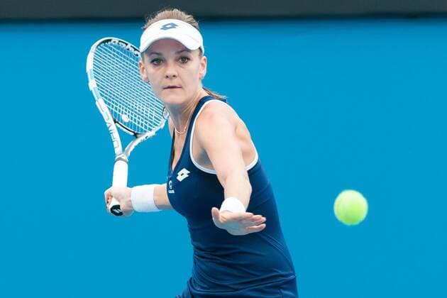 January 20, 2015: Agnieszka Radwanska (POL) in action in a 1st round match on day two of the 2015 Australian Open grand slam tennis tournament at Melbourne Park in Melbourne, Australia. Sydney Australian Open JAN 20 - ZUMAc04_