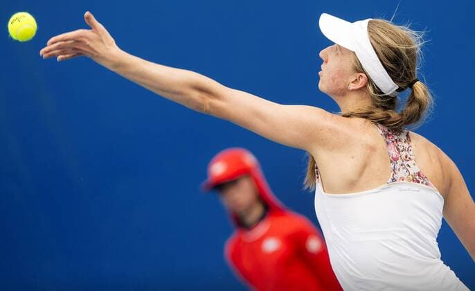 TENNIS - WTA Tennis Damen Australian Open 2015 MELBOURNE,AUSTRALIA,20.JAN.15 - TENNIS - WTA Tour, Grand Slam, Australian Open. Image shows Mona Barthel (GER).