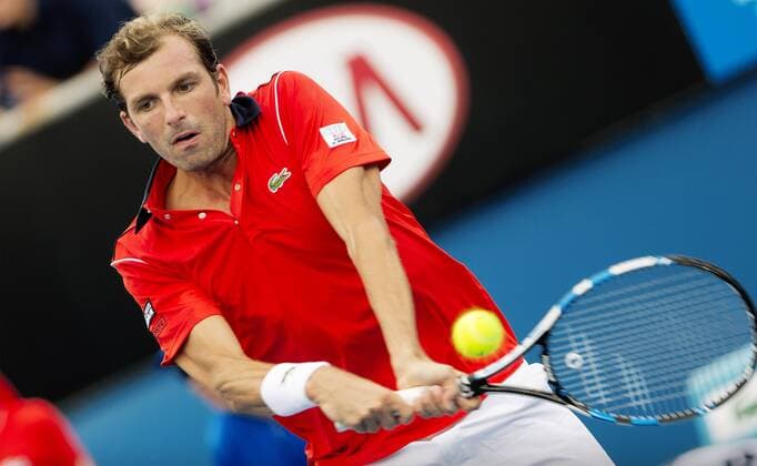 TENNIS - ATP Tennis Herren Australian Open 2015 MELBOURNE,AUSTRALIA,20.JAN.15 - TENNIS - ATP World Tour, Grand Slam, Australian Open. Image shows Julien Benneteau (FRA).