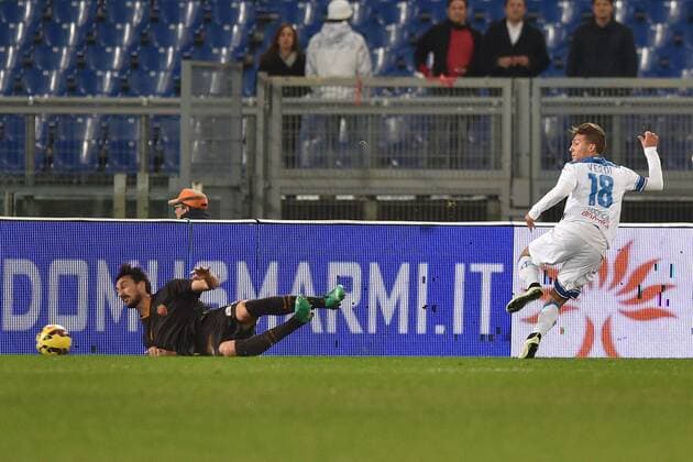 Aktuell Fußball, Italien, Coppa Italia, AS Rom - FC Empoli Gol Simone Verdi Empoli 1-1 Goal celebration AS Rom - FC Empoli Coppa Italia andreaxstaccioli