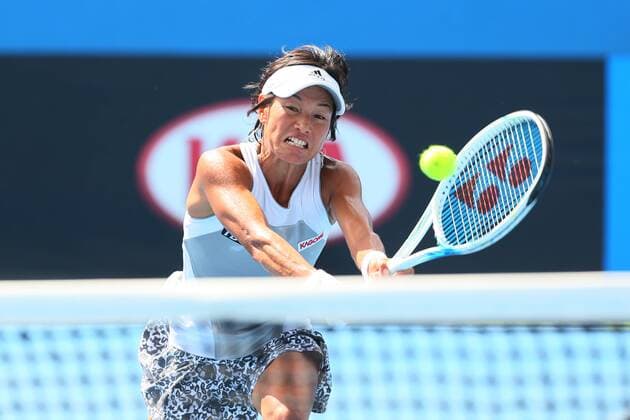 Kimiko Date-Krumm (JPN), JANUARY 21, 2015 - Tennis : the 2015 Australian Open tennis tournament Women s doubles Round 1 in Melbourne, Australia. NoxThirdxPartyxSales  (umqa020060)