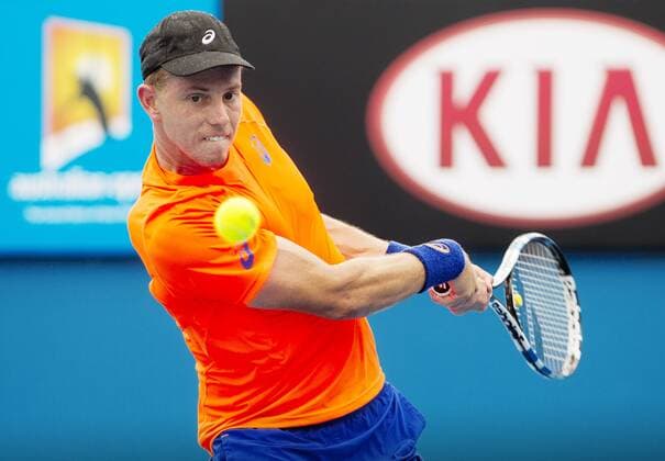 TENNIS - ATP Tennis Herren Australian Open 2015 MELBOURNE,AUSTRALIA,21.JAN.15 - TENNIS - ATP World Tour, Grand Slam, Australian Open. Image shows James Duckworth (AUS).
