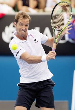 TENNIS - ATP Tennis Herren Australian Open 2015 MELBOURNE,AUSTRALIA,21.JAN.15 - TENNIS - ATP World Tour, Grand Slam, Australian Open. Image shows Richard Gasquet (FRA).