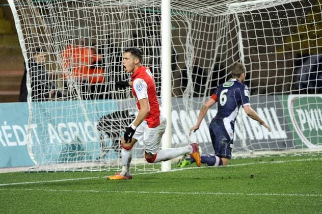 Aktuell Fußball, Frankreich, Coupe de France, AS Mpnaco - Evian Thonon Gaillard LUCAS OCAMPOS (ASM) - BUT - ATTITUDE - JOIE FOOTBALL : AS Monaco FC - FC Evian Thonon Gaillard TG - Coupe de France - 21 01 2015 FEPx 