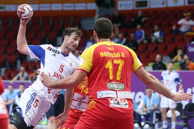 Aktuell Handball, WM, Mazedonien - Kroatien Doha handball CRO MAC - Doha, Qatar 21.01.2015., Duhail Handball Sports Hall, Doha, Qatar - 24th World Handball Championship, 4th round, group B, Macedonia- Croatia. Domagoj Duvnjak.  GoranxStanzl PIXSELL