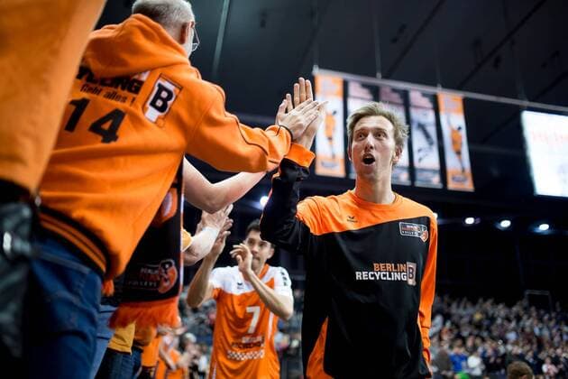 Berlin, Deutschland, 21.01.2015: Voleyball CEV Championsleague 2014 2015 - BR Volleys - Budvanska Rivijera Budva. Paul Carroll (BR Volleys 12)