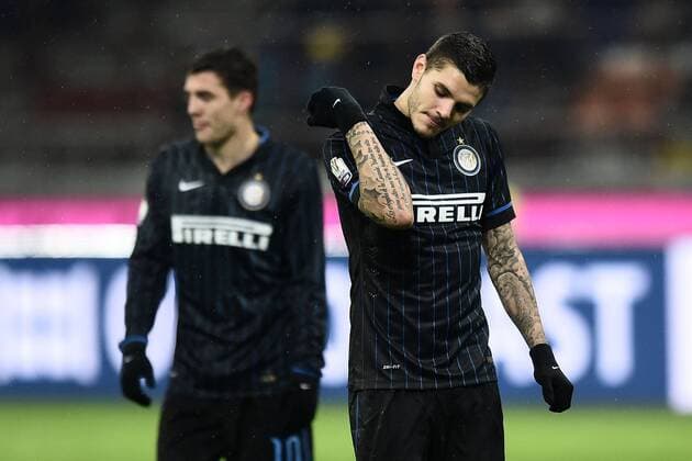 Aktuell Fußball, Italien, Coppa Italia, Inter Mailand - Sampdoria Genua Mailand, Inter Mailand - Sampdoria Genua Coppa Italia Mauro Icardi 