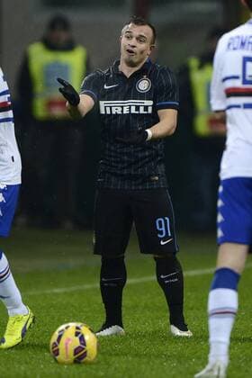 Aktuell Fußball, Italien, Coppa Italia, Inter Mailand - Sampdoria Genua Xherdan Shaqiri Inter Inter Mailand - Sampdoria Genua Coppa Italia giuseppexceleste