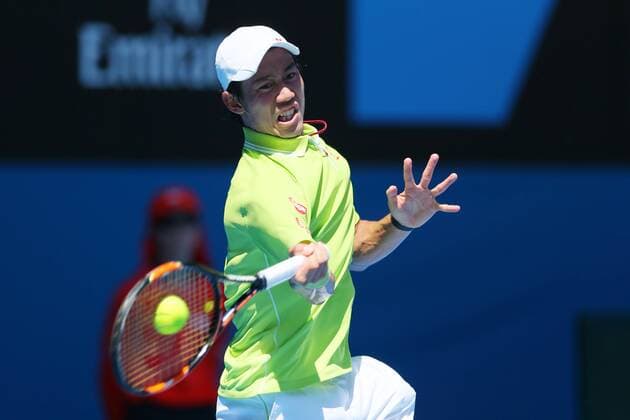 Kei Nishikori (JPN), JANUARY 22, 2015 - Tennis : the 2015 Australian Open tennis tournament Men s Round 2 in Melbourne, Australia. Noxthirdxpartyxsales  (umqa020149)
