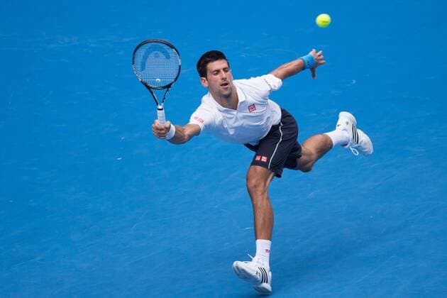 January 22, 2015: Novak Djokovic (SRB) in action in a 2nd round match on day four of the 2015 Australian Open grand slam tennis tournament at Melbourne Park in Melbourne, Australia. - ZUMAc04_
