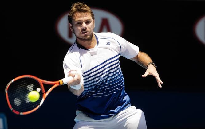 TENNIS - ATP Tennis Herren Australian Open 2015 MELBOURNE,AUSTRALIA,22.JAN.15 - TENNIS - ATP World Tour, Grand Slam, Australian Open. Image shows Stanislas Wawrinka (SUI).