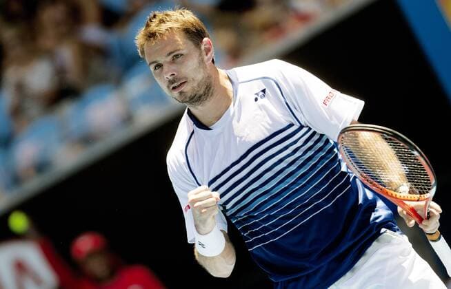 TENNIS - ATP Tennis Herren Australian Open 2015 MELBOURNE,AUSTRALIA,22.JAN.15 - TENNIS - ATP World Tour, Grand Slam, Australian Open. Image shows Stanislas Wawrinka (SUI).