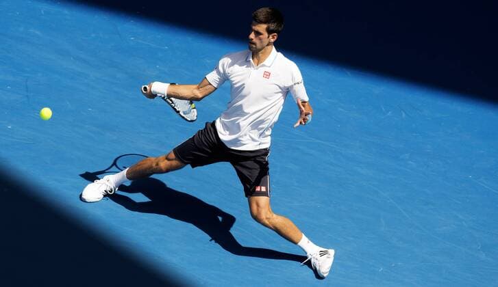 TENNIS - ATP Tennis Herren Australian Open 2015 MELBOURNE,AUSTRALIA,22.JAN.15 - TENNIS - ATP World Tour, Grand Slam, Australian Open. Image shows Novak Djokovic (SRB).