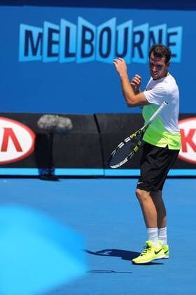 Adrian Mannarino (FRA) TENNIS : Open d Australie - Melbourne - 22 01 2015 TennisMagazine Panoramlc 