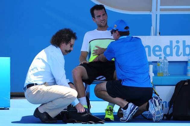 Adrian Mannarino (FRA) TENNIS : Open d Australie - Melbourne - 22 01 2015 TennisMagazine Panoramlc 