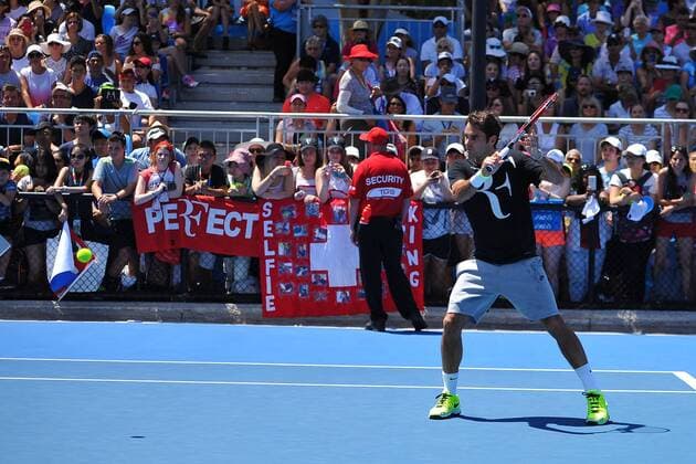 Roger Federer (SUI) TENNIS : Open d Australie - Melbourne - 22 01 2015 TennisMagazine Panoramlc 