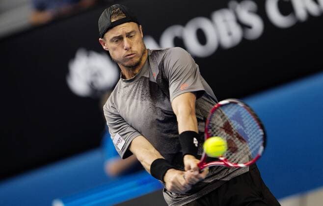 TENNIS - ATP Tennis Herren Australian Open 2015 MELBOURNE,AUSTRALIA,22.JAN.15 - TENNIS - ATP World Tour, Grand Slam, Australian Open. Image shows Lleyton Hewitt (AUS).