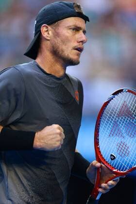 MELBOURNE, AUSTRALIA - JANUARY 22: Lleyton Hewitt of Australia reacts in his match during day four of the 2015 Australian Open at Melbourne Park on January 22, 2015 in Melbourne, Australia.  CFP462156369 
