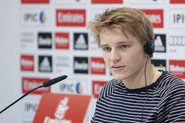 Norwegian soccer player Martin Odegaard is presented as new player of the Real Madrid at Bernabeu at Real Madrid City in Madrid. January 22, 2015.  (20150122181)