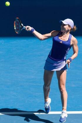 January 23, 2015: 3rd seed Simona Halep (ROU) in action in a 3rd round match on day five of the 2015 Australian Open grand slam tennis tournament at Melbourne Park in Melbourne, Australia. - ZUMAc04_