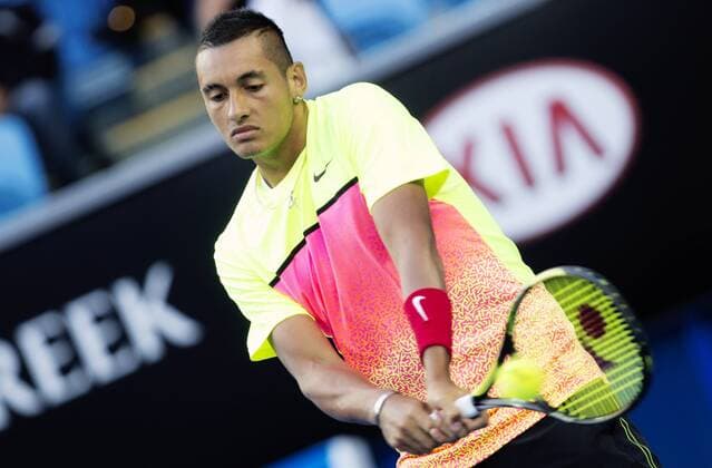 TENNIS - ATP Tennis Herren Australian Open 2015 MELBOURNE,AUSTRALIA,23.JAN.15 - TENNIS - ATP World Tour, Grand Slam, Australian Open. Image shows Nick Kyrgios (AUS).
