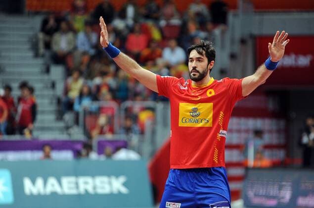 World Championship WM Weltmeisterschaft Doha - SPAIN - SLOVENIA Pictured: RAUL ENTRERRIOS FOTO NORBERTxBARCZYK PRESS FOCUS NEWSPIX.PL --- Newspix.pl  20150123NB050