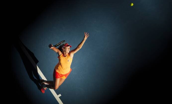 TENNIS - WTA Tennis Damen Australian Open 2015 MELBOURNE,AUSTRALIA,24.JAN.15 - TENNIS - WTA Tour, Grand Slam, Australian Open. Image shows Coco Vandeweghe (USA).