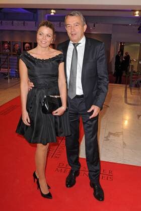 Deutscher Medienpreis. Wolfgang Niersbach und Marion Popp anläßlich der Verleihung des Deutschen Medienpreises am 23.01.2015 im Kongress Centrum Baden Baden.