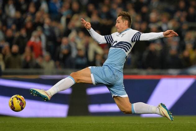 Miroslav Klose Lazio. Roma 24-01-2015 Stadio Olimpico. Football Calcio 2014 2015 Serie A. Lazio - Milan. Foto Antonietta Baldassarre Insidefoto AntoniettaxBaldassarre