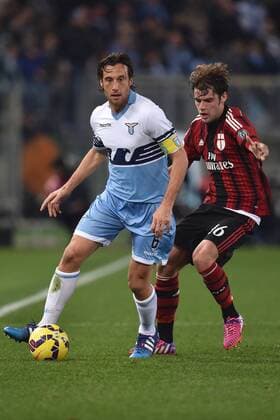 Stefano Mauri Lazio, Andrea Poli Milan Roma 24-01-2015 Stadio Olimpico, Football Calcio Serie A Lazio - Milan. Foto Andrea Staccioli Insidefoto andreaxstaccioli