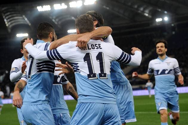 Miroslav Klose Lazio Goal celebration Roma 24-01-2015 Stadio Olimpico, Football Calcio Serie A Lazio Roma - AC Milan. andreaxstaccioli