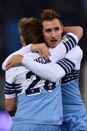 Miroslav Klose Lazio Goal celebration Roma 24-01-2015 Stadio Olimpico, Football Calcio Serie A Lazio Roma - AC Milan. andreaxstaccioli