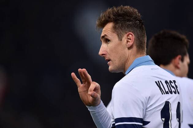 Miroslav Klose Lazio Goal celebration Roma 24-01-2015 Stadio Olimpico, Football Calcio Serie A Lazio Roma - AC Milan. andreaxstaccioli