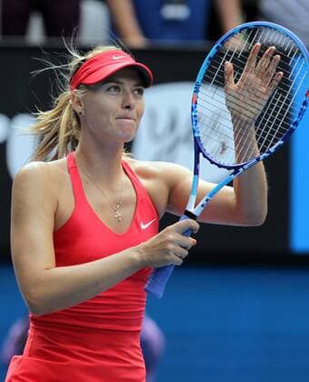 -- MELBOURNE, Jan. 25, 2015 -- Maria Sharapova of Russia greets the spectators after the women s singles fourth round match at the Australian Open tournament in Melbourne, Australia, Jan. 25, 2015. ) (SP)AUSTRALIA-MELBOURNE-TENNIS-AUSTRALIAN OPEN-DAY 7 JinxLinpeng 