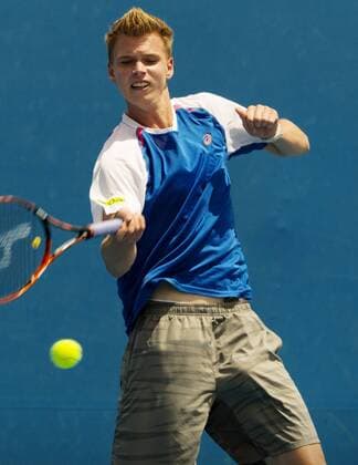 TENNIS - ATP Tennis Herren Australian Open 2015 MELBOURNE,AUSTRALIA,25.JAN.15 - TENNIS - ATP World Tour, Grand Slam, Australian Open, juniors. Image shows Louis Wessels (GER).
