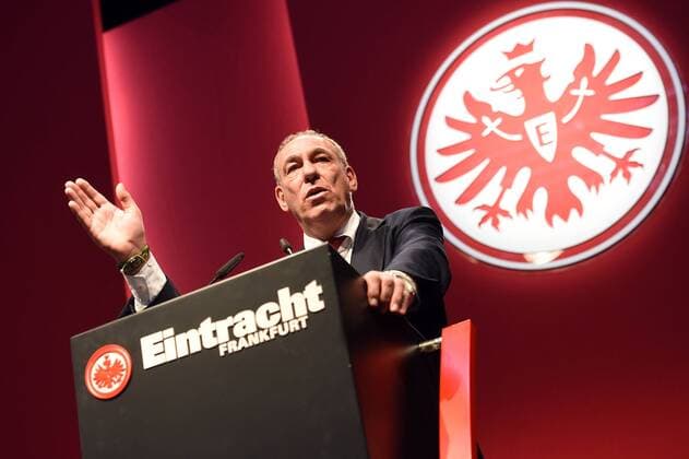 25.01.2015, xjhx, Fussball 1.Bundesliga, Eintracht Frankfurt Mitgliederversammlung 2015, v.l. Praesident Peter Fischer (Eintracht Frankfurt)