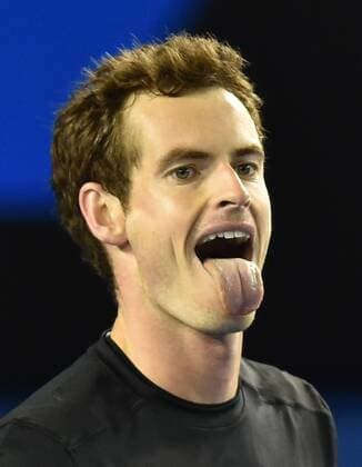 Jan. 25, 2015 - Melbourne, VICTORIA, AUSTRALIA - Great Britain s Andrew - Andy - Murray in action during his match on day 7 the Australian Open tennis on Rod Laver Arena in Melbourne, Australia. Tennis 2015 - Australian Open - Day 7 - ZUMAk106