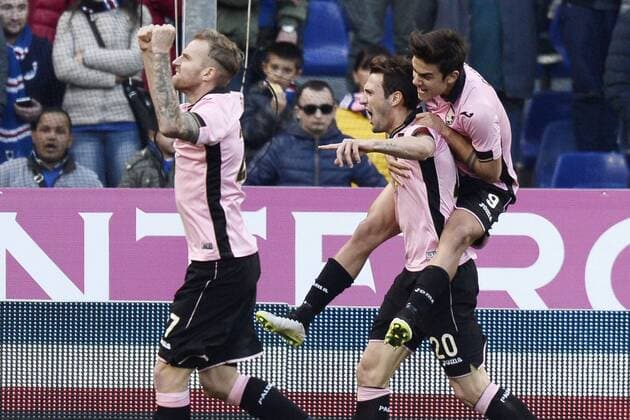 Db Genova 25 01 2015 - campionato di calcio serie A Sampdoria Genua vs US Palermo: Torjubel Franco Vazquez 