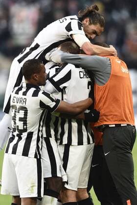 Mg Torino 25 01 2015 - campionato di calcio serie A Juventus Turin vs Chievo Verona: Torjubel Paul Pogba 