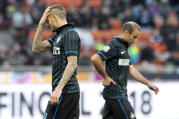 An Milano 25 01 2015 - campionato di calcio serie A Inter Mailand vs FC Turin: Mauro Icardi-Rodrigo Palacio 