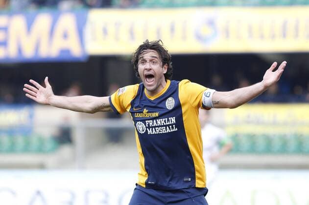 IPP20150125 Football - soccer: Serie A, Hellas Verona vs Atalanta Bergamo, luca toni protesta xHOCHxZWEIx xItalyxPhotoxPressx 