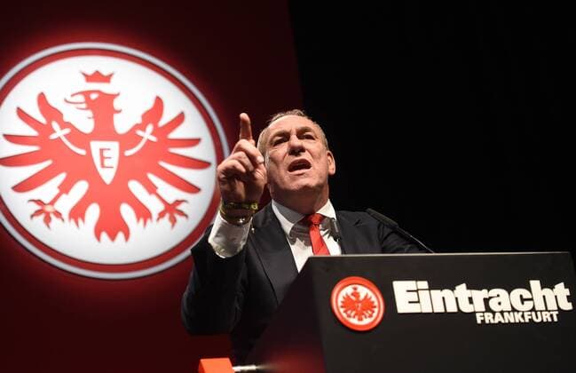 25.01.2015, xjhx, Fussball 1.Bundesliga, Eintracht Frankfurt Mitgliederversammlung 2015, v.l. Praesident Peter Fischer (Eintracht Frankfurt)