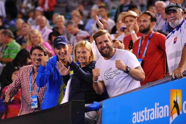 Miso Vavara, boyfriend of Dominika Cibulkova (SVK) TENNIS : Australian Open- Melbourne - 26 01 2015 TennisMagazine 