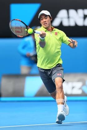Kei Nishikori (JPN), JANUARY 26, 2015 - Tennis : 2015 Australian Open tennis tournament Men s Round 4 in Melbourne, Australia. Noxthirdxpartyxsales  (umqa020394)