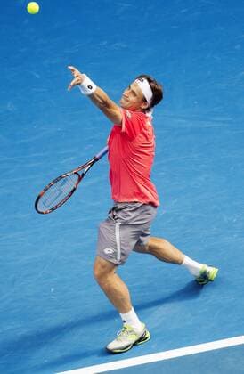 TENNIS - ATP Tennis Herren Australian Open 2015 MELBOURNE,AUSTRALIA,26.JAN.15 - TENNIS - ATP World Tour, Grand Slam, Australian Open. Image shows David Ferrer (ESP).
