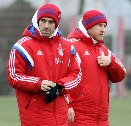 Trainer Heiko Vogel (re.), Co-Trainer Danny Schwarz (FC Bayern U19) Fussball 1.BL FC Bayern München U19 24.01.2015 Training