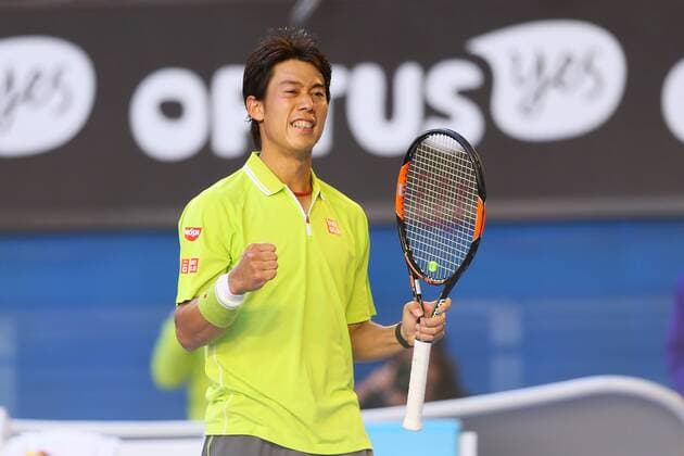 Kei Nishikori (JPN), JANUARY 26, 2015 - Tennis : 2015 Australian Open tennis tournament Men s Round 4 in Melbourne, Australia. NoxThirdxPartyxSales  (umqa020399)