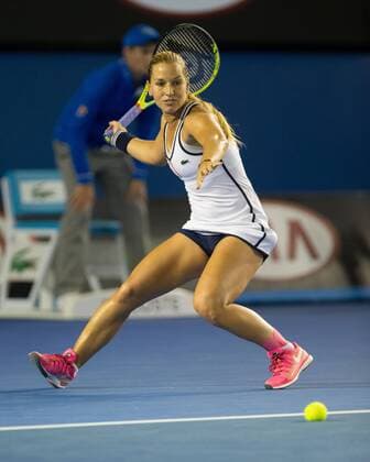 Dominika Cibulkova (SVK) Tennis - Australian Open 2015 - Grand Slam ATP Tennis Herren WTA Tennis Damen - Melbourne Olympic Park - Melbourne - Victoria - Australia - 26 January 2015.